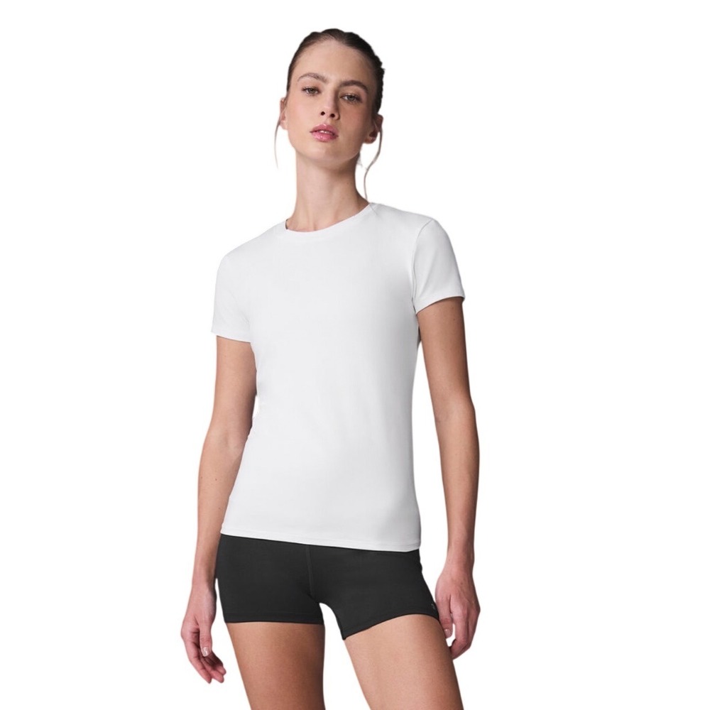 Alo Yoga Alosoft Finesse Tee White Short Sleeve Crewneck Size Small S
